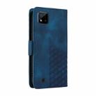 For Realme C20 / C20A Embossed Rhombus Starry Leather Phone Case(Blue) - 3