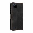 For Realme C20 / C20A Embossed Rhombus Starry Leather Phone Case(Black) - 3