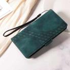 For Realme C11 2021 Embossed Rhombus Starry Leather Phone Case(Green) - 2