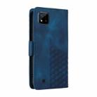 For Realme C11 2021 Embossed Rhombus Starry Leather Phone Case(Blue) - 3