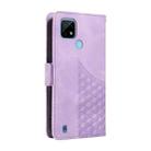 For Realme C21 / C21Y / C25Y Embossed Rhombus Starry Leather Phone Case(Purple) - 3