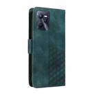 For Realme C35 4G Embossed Rhombus Starry Leather Phone Case(Green) - 3