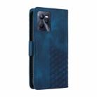 For Realme C35 4G Embossed Rhombus Starry Leather Phone Case(Blue) - 3