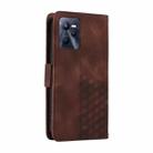 For Realme C35 4G Embossed Rhombus Starry Leather Phone Case(Brown) - 3