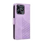 For Realme C53 / Narzo N53 Embossed Rhombus Starry Leather Phone Case(Purple) - 3