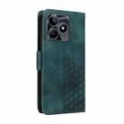 For Realme C51 / Note 50 4G Embossed Rhombus Starry Leather Phone Case(Green) - 3