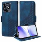 For Realme C51 / Note 50 4G Embossed Rhombus Starry Leather Phone Case(Blue) - 1