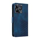 For Realme C51 / Note 50 4G Embossed Rhombus Starry Leather Phone Case(Blue) - 3