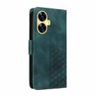 For Realme C55 Embossed Rhombus Starry Leather Phone Case(Green) - 3