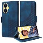 For Realme C55 Embossed Rhombus Starry Leather Phone Case(Blue) - 1
