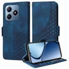 For Realme C63 / C61 / Note 60 Embossed Rhombus Starry Leather Phone Case(Blue) - 1