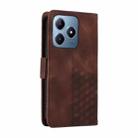 For Realme C63 / C61 / Note 60 Embossed Rhombus Starry Leather Phone Case(Brown) - 3