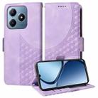 For Realme C63 / C61 / Note 60 Embossed Rhombus Starry Leather Phone Case(Purple) - 1