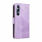 For Realme C65 4G Global Embossed Rhombus Starry Leather Phone Case(Purple) - 3