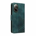 For Realme C67 4G Global Embossed Rhombus Starry Leather Phone Case(Green) - 3