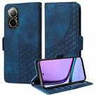 For Realme C67 4G Global Embossed Rhombus Starry Leather Phone Case(Blue) - 1