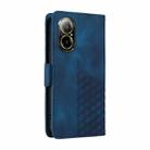 For Realme C67 4G Global Embossed Rhombus Starry Leather Phone Case(Blue) - 3