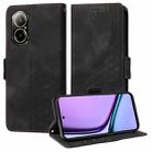 For Realme C67 4G Global Embossed Rhombus Starry Leather Phone Case(Black) - 1