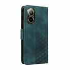 For Realme 12 Lite 4G Global Embossed Rhombus Starry Leather Phone Case(Green) - 3