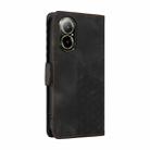 For Realme 12 Lite 4G Global Embossed Rhombus Starry Leather Phone Case(Black) - 3