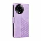 For Realme C67 5G Global Embossed Rhombus Starry Leather Phone Case(Purple) - 3