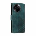 For Realme 11X / 11 5G Global Embossed Rhombus Starry Leather Phone Case(Green) - 3