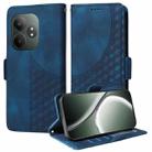 For Realme GT 6 / GT Neo6 SE Embossed Rhombus Starry Leather Phone Case(Blue) - 1