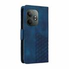 For Realme GT 6 / GT Neo6 SE Embossed Rhombus Starry Leather Phone Case(Blue) - 3