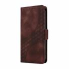 For Realme GT 6 / GT Neo6 SE Embossed Rhombus Starry Leather Phone Case(Brown) - 2