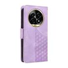 For Realme 13 Pro / 13 Pro+ / P1 Pro Global Embossed Rhombus Starry Leather Phone Case(Purple) - 3