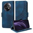 For Realme 13+ Embossed Rhombus Starry Leather Phone Case(Blue) - 1