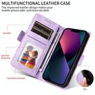 For Realme C75 / Realme 14x Embossed Rhombus Starry Leather Phone Case(Purple) - 3