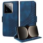 For Realme GT 7 Pro Embossed Rhombus Starry Leather Phone Case(Blue) - 1