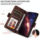 For Realme 14 Pro Global Embossed Rhombus Starry Leather Phone Case(Brown) - 3