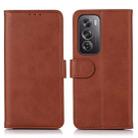 For OPPO Reno12 Pro 5G Global Cow Texture Flip Leather Phone Case(Brown) - 1