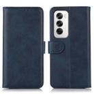 For OPPO Reno12 5G Global Cow Texture Flip Leather Phone Case(Blue) - 1