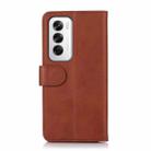 For OPPO Reno12 5G Global Cow Texture Flip Leather Phone Case(Brown) - 3