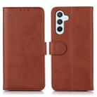 For Samsung Galaxy S24 FE 5G Cow Texture Flip Leather Phone Case(Brown) - 1