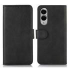 For Samsung Galaxy S25 Edge 5G Cow Texture Flip Leather Phone Case(Black) - 1
