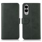 For Samsung Galaxy S25 Edge 5G Cow Texture Flip Leather Phone Case(Green) - 1