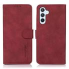 For Samsung Galaxy S24 FE 5G KHAZNEH Matte Texture Leather Phone Case(Red) - 1