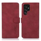 For Samsung Galaxy S25 Ultra 5G KHAZNEH Matte Texture Leather Phone Case(Red) - 1
