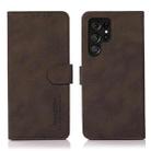For Samsung Galaxy S25 Ultra 5G KHAZNEH Matte Texture Leather Phone Case(Brown) - 1