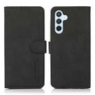For Samsung Galaxy S25 FE 5G KHAZNEH Matte Texture Leather Phone Case(Black) - 1