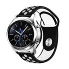 For Samsung Gear S4 Active 22mm Two-color Silicone Watch Band(Black White) - 1