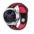 For Samsung Gear S4 Active 22mm Two-color Silicone Watch Band(Black Red) - 1