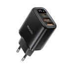 Yesido YC67 17W USB / Type-C + Dual USB Digital Display Charger, Specification:EU Plug(Black) - 1