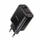 Yesido YC68 20W USB-C / Type-C + USB Digital Display Charger, Specification:EU Plug(Black) - 1