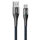 REMAX RC-C117 1.2m 66W USB to Type-C Smart Power-off Fast Charging Data Cable(Dark Blue) - 1