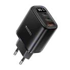 Yesido YC69 30W USB + Dual USB-C / Type-C Digital Display Charger, Specification:EU Plug(Black) - 1